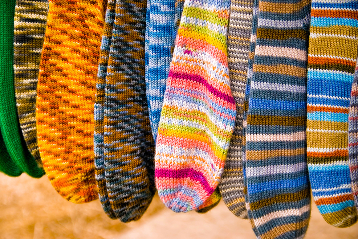 Dyed knit wool fiber socks | First Source Worldwide